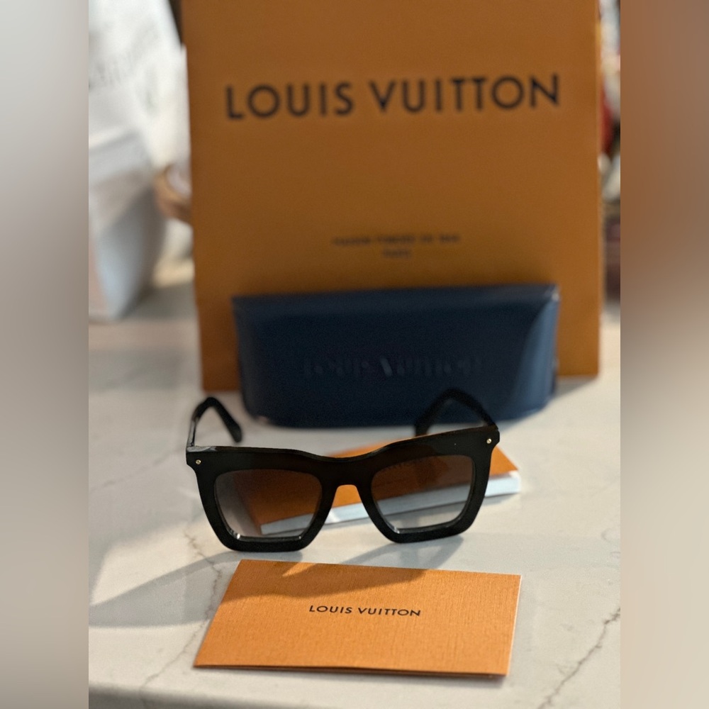 Louis Vuitton La Grande Bellezza Square Frame Sunglasses Black NWT